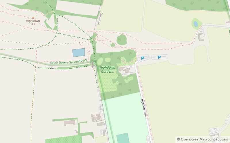 Highdown Gardens location map