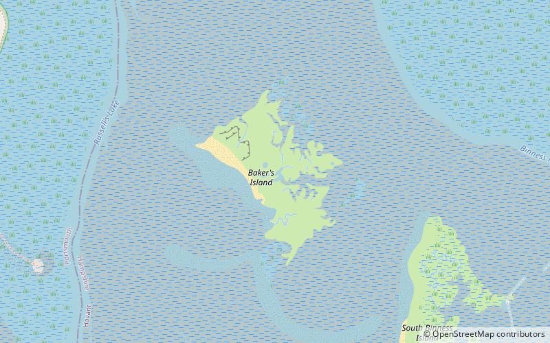 Baker's Island location map
