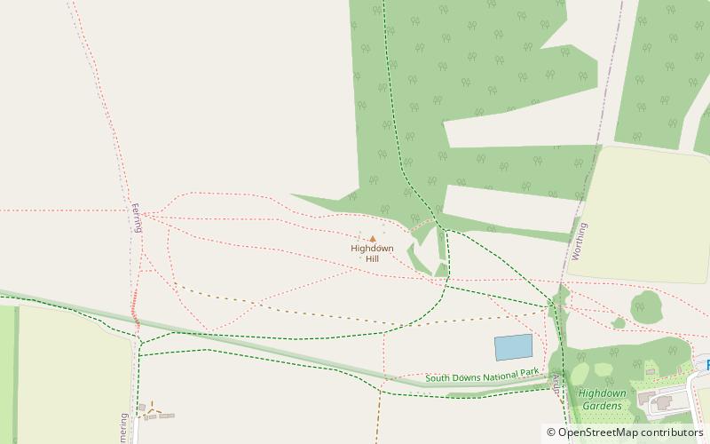 Highdown Hill location map