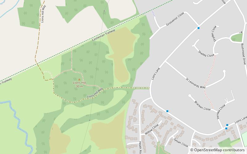 Lions Hill location map