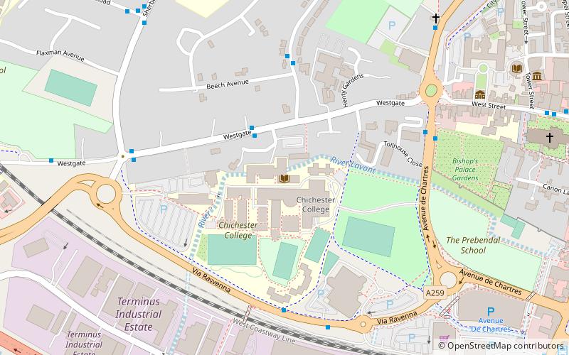 Chichester College location map