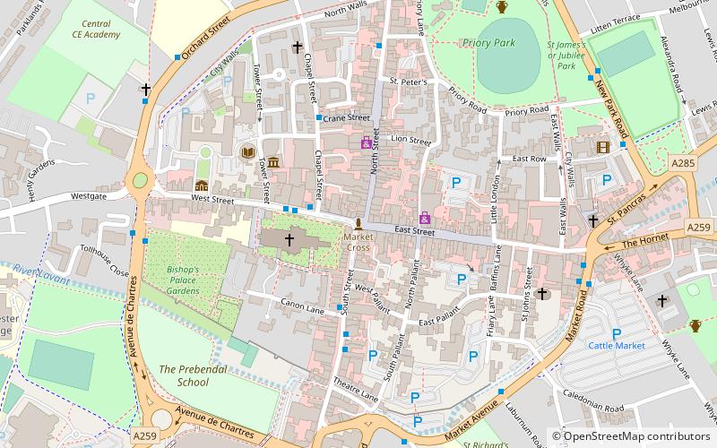 Chichester Market Cross location map