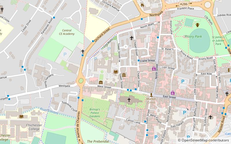 Chichester Library location map