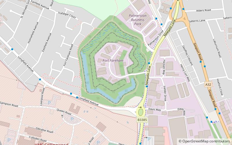 Fort Fareham location map