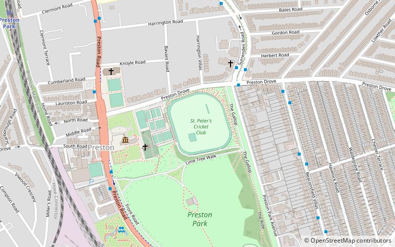 Preston Park Velodrome location map