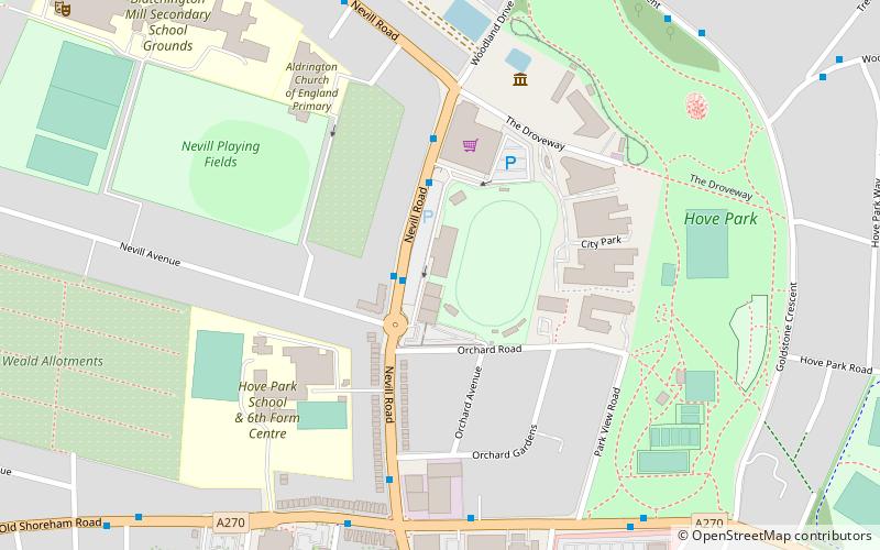 Brighton & Hove Greyhound Stadium location map