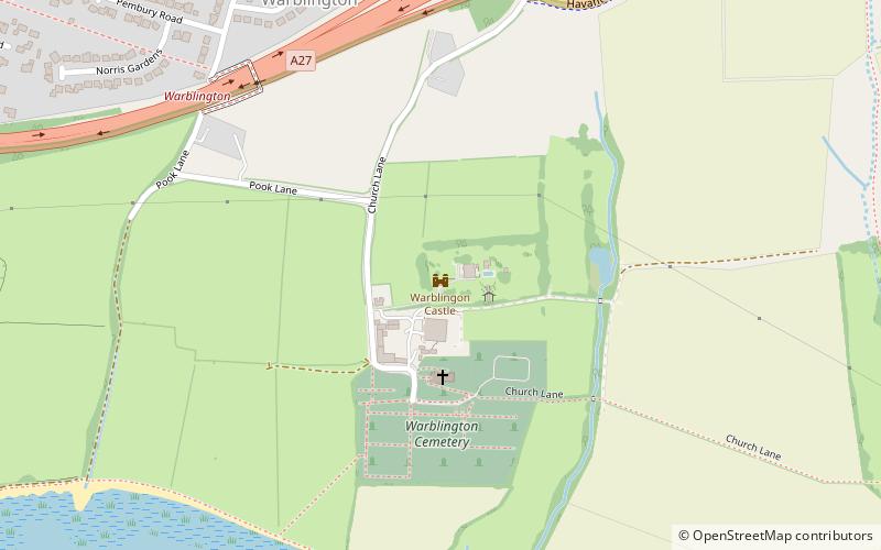 Warblington Castle location map