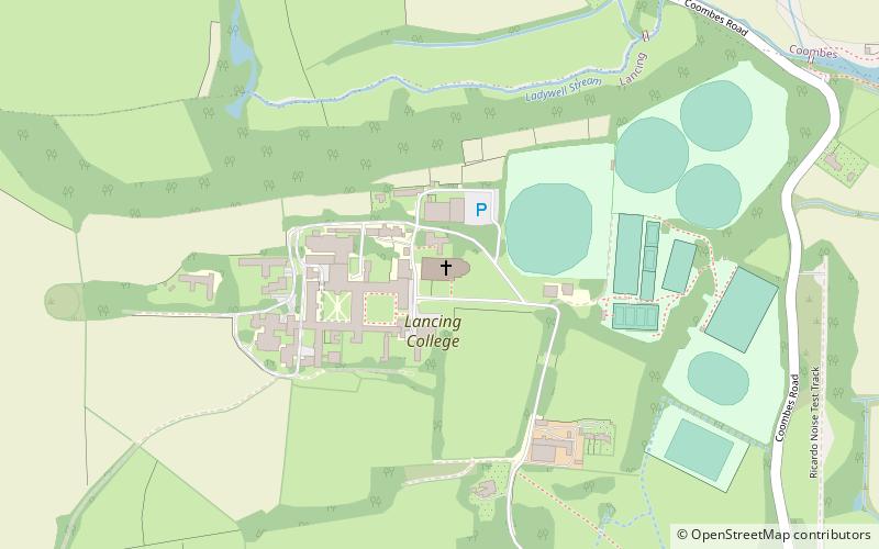 Lancing College Chapel location map