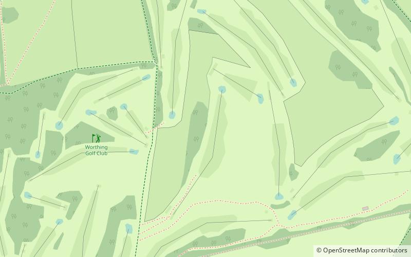 Worthing Golf Club location map