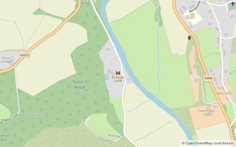 Bickleigh Castle location map