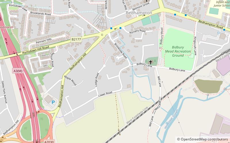 The Elms location map