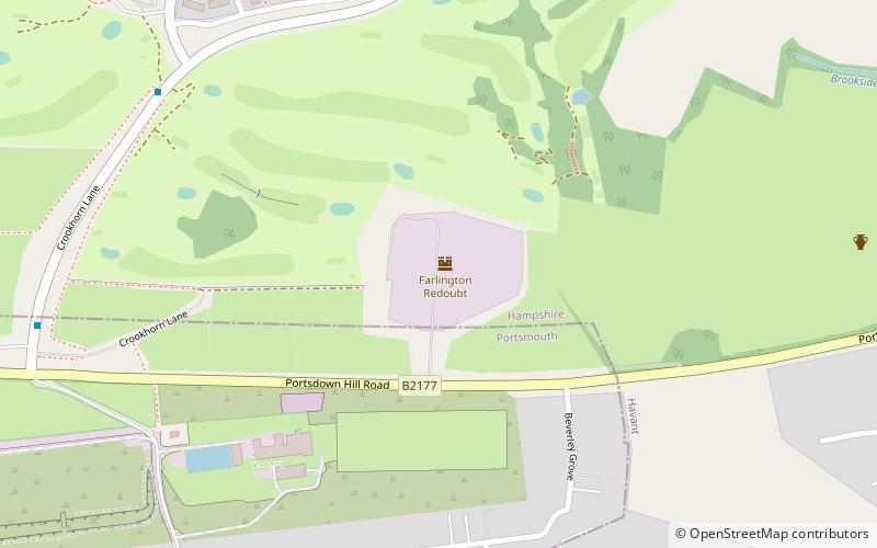 camp down waterlooville location map
