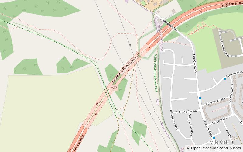 Southwick Hill Tunnel location map