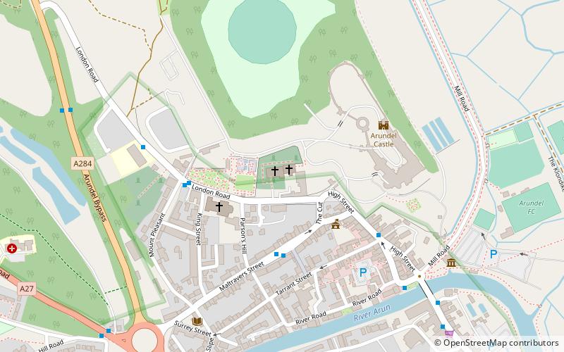 arundel priory sussex downs aonb location map