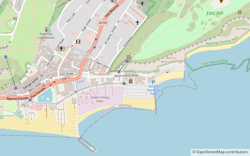 Hastings Fishermen's Museum location map