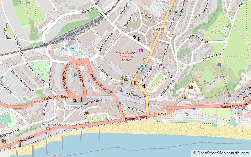 Hastings Town Hall location map