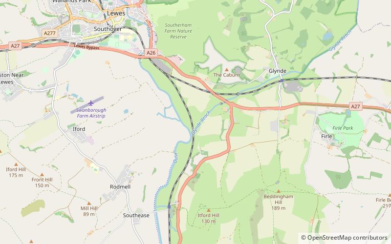 Lewes and Laughton Levels location map