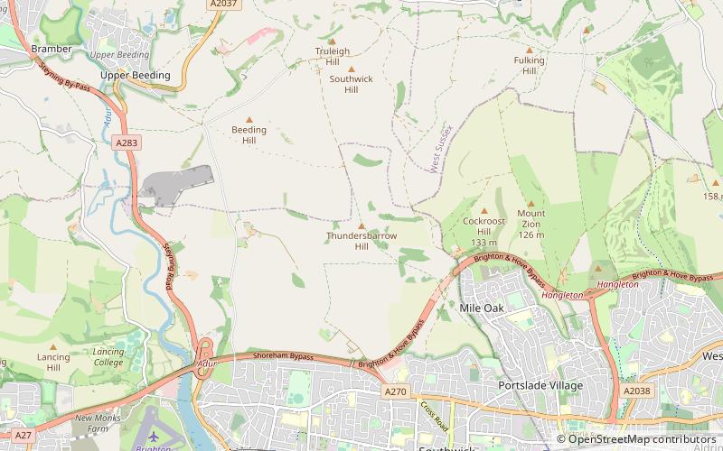 Thundersbarrow Hill location map