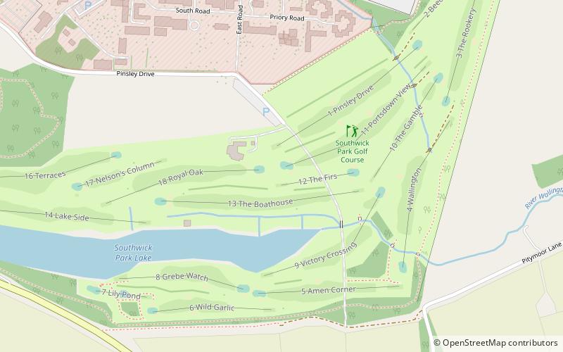 Southwick Priory location map