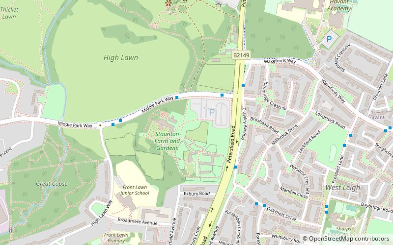 Leigh Park Gardens location map