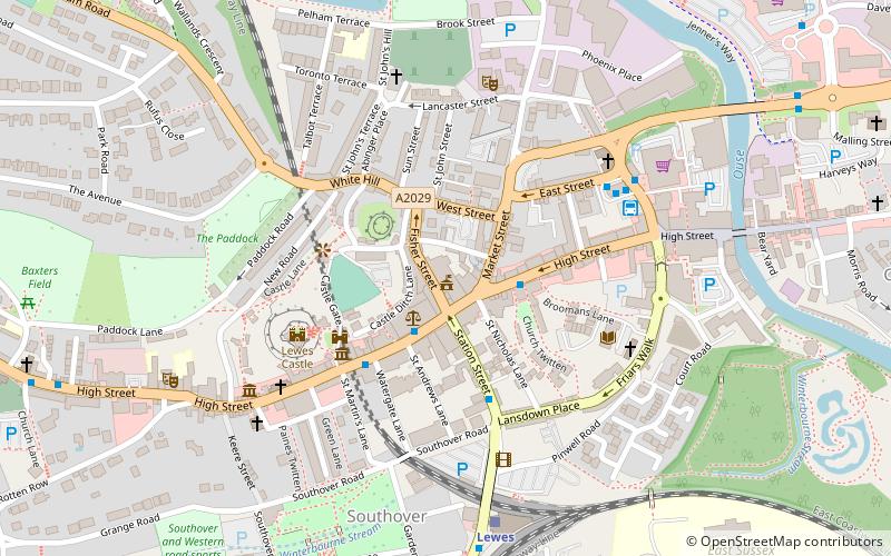 Lewes Town Hall location map