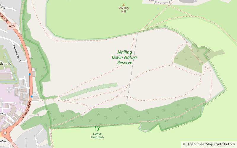 Malling Down location map