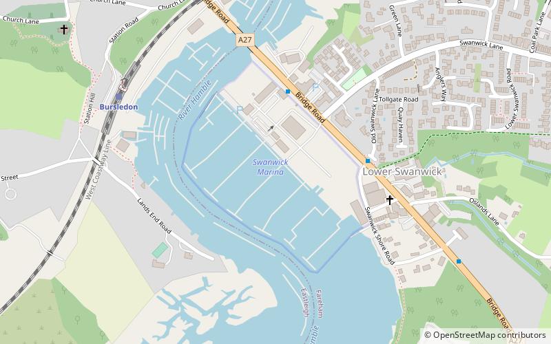 Swanwick Marina location map