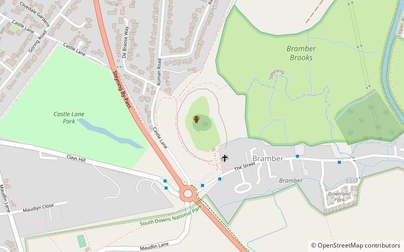 Bramber Castle location map