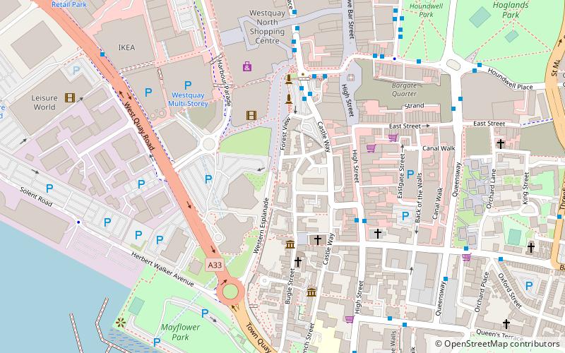 Southampton Castle location map