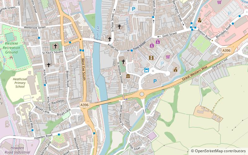 Tiverton Museum of Mid Devon Life location map