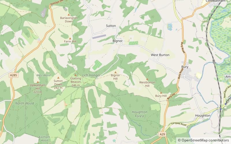 Bignor Hill location map