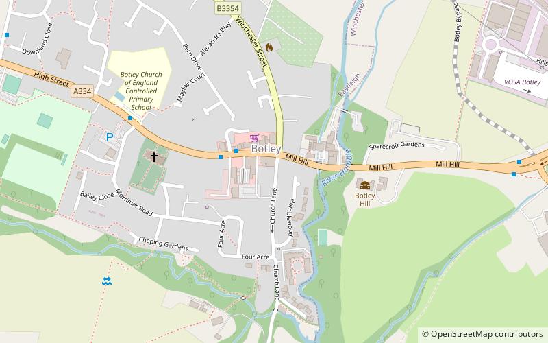 strawberry trail botley location map