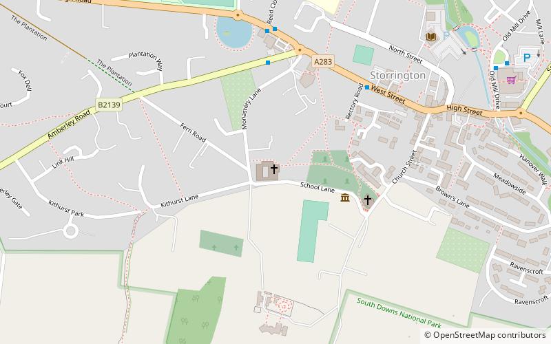 Storrington Priory location map