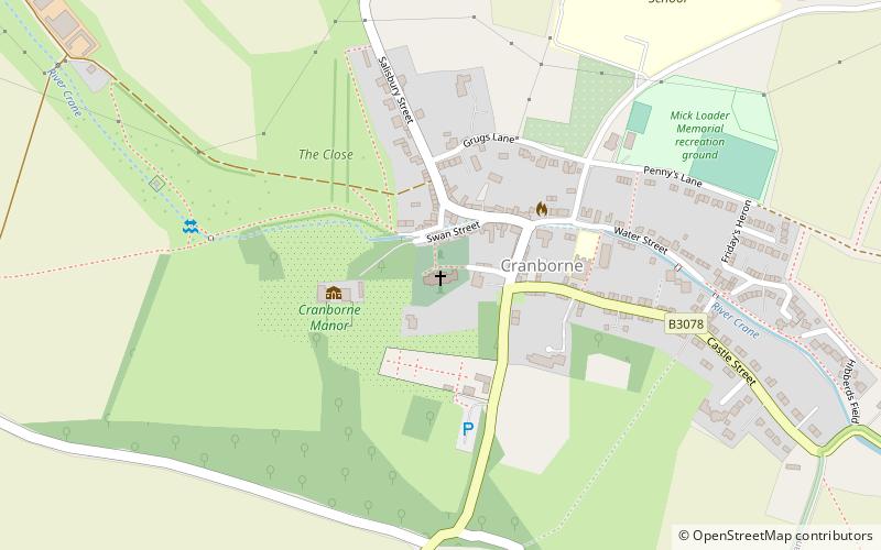 Cranborne Priory location map