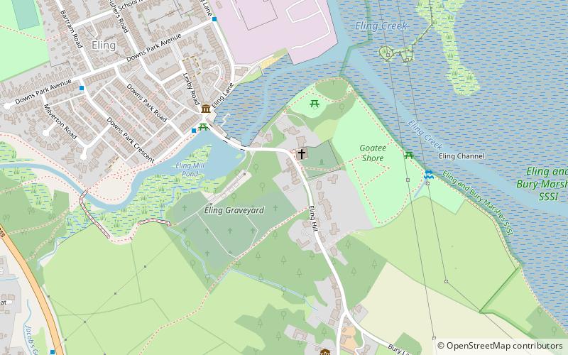 Eling Tide Mill location map