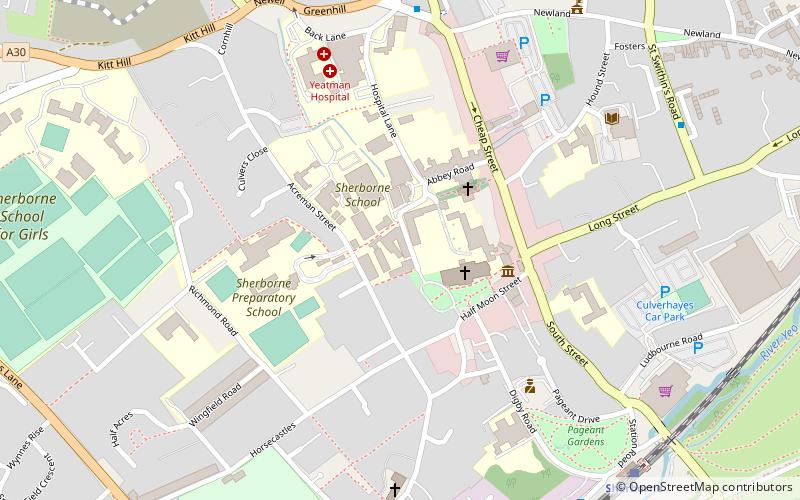 Sherborne School location map