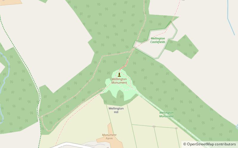Wellington Monument location map