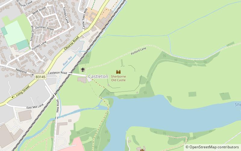 Sherborne Old Castle location map