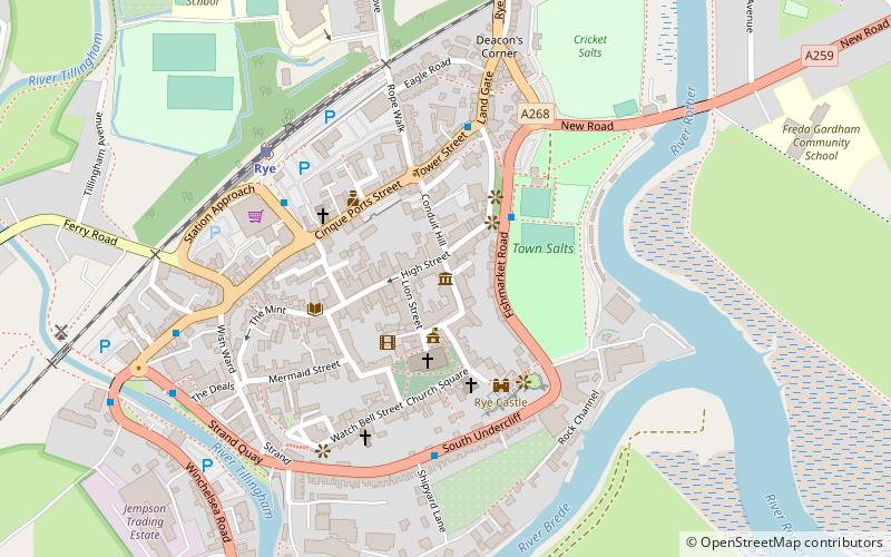 Rye Castle location map