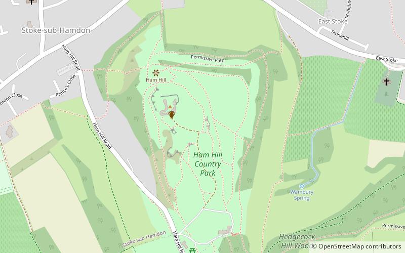 Ham Hill Hillfort location map