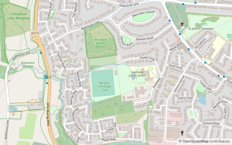 Burgess Hill Rugby Football Club location map
