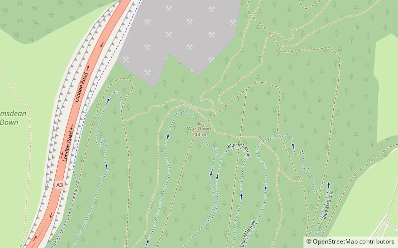 War Down location map