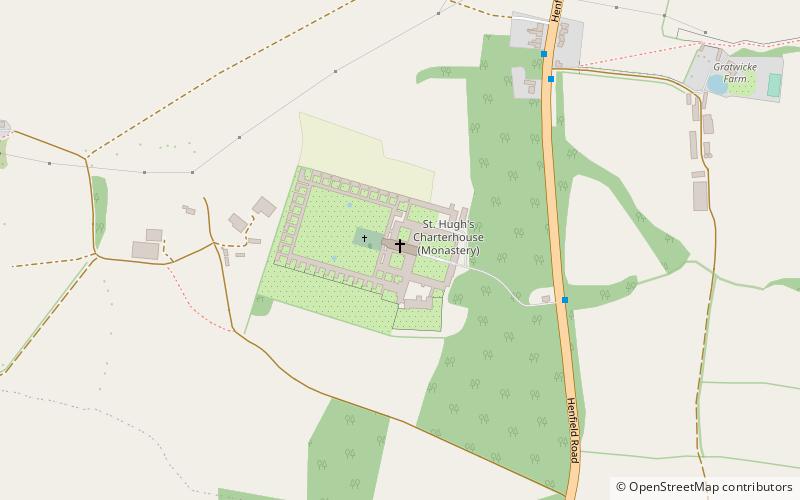St. Hugh's Charterhouse location map
