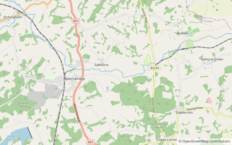 Abbaye de Robertsbridge location map