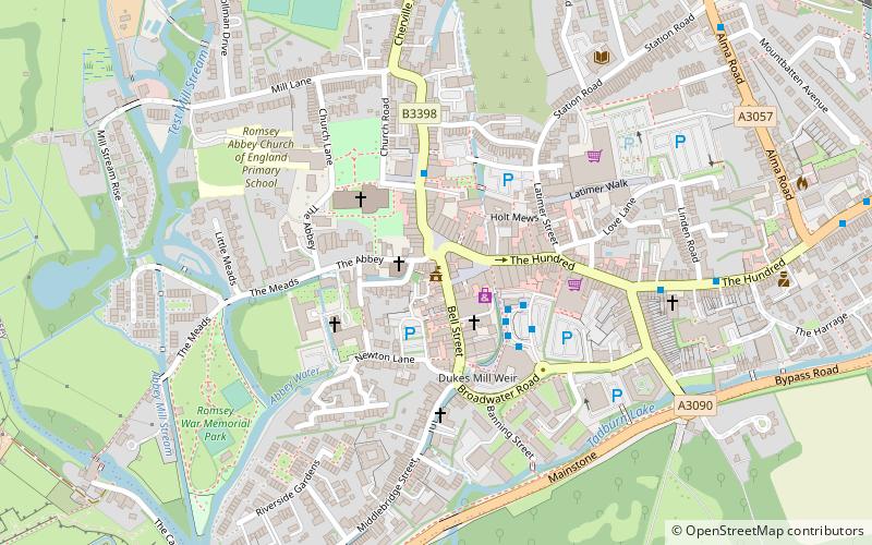 Romsey Town Hall location map