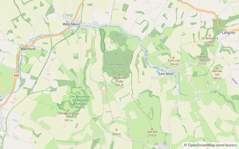 Henwood Down location map