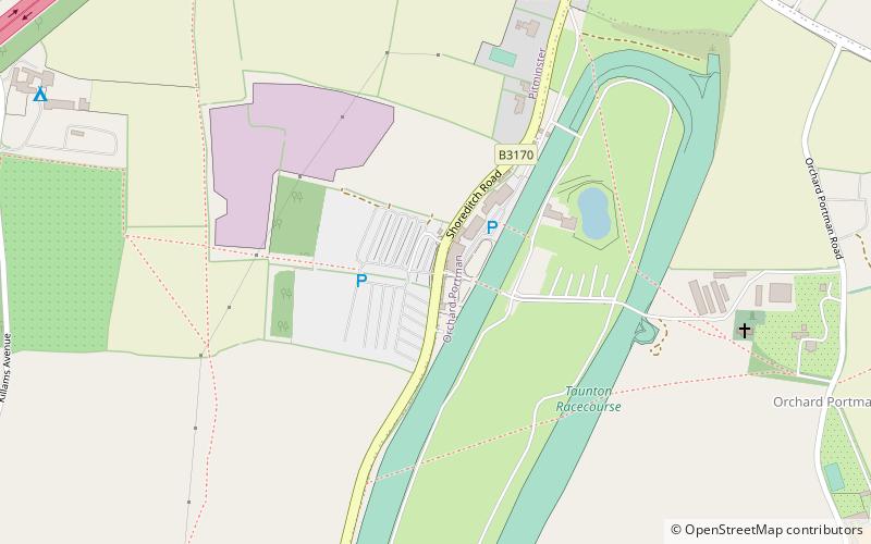 Taunton Racecourse location map