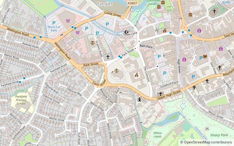 Taunton Shire Hall location map