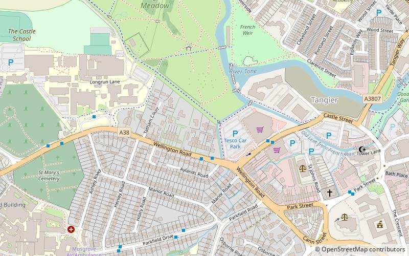 Taunton Castle location map