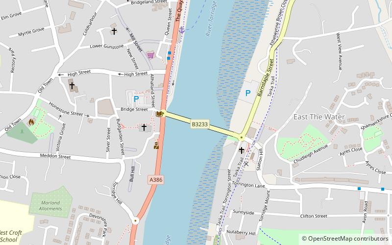 Bideford Long Bridge location map